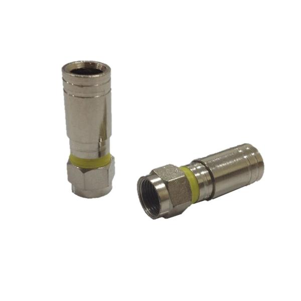 Imagem de Conector F Compressao RG6 CFMP002 Niquel STORM