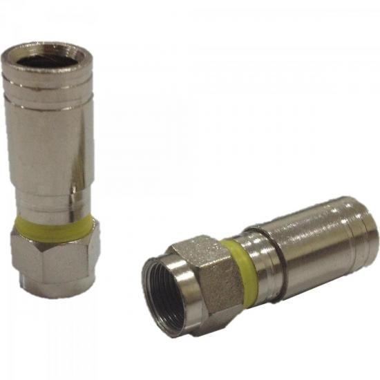 Conector F Compressao RG6 CFMP002 Niquel STORM Imagem de Conector F Compressao RG6 CFMP002 Niquel STORM