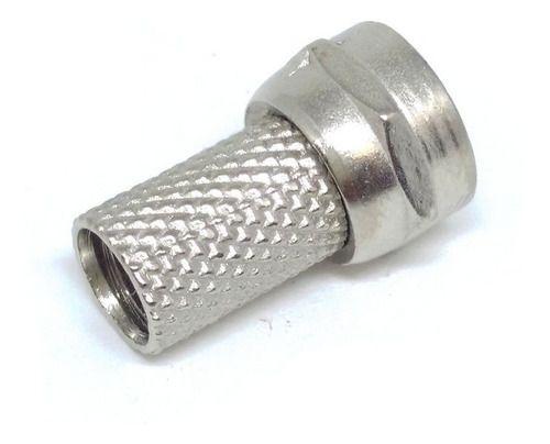 Imagem de Conector F De Rosca Rg 6 Cabo Coaxial Para Antena C/ 100 Pç