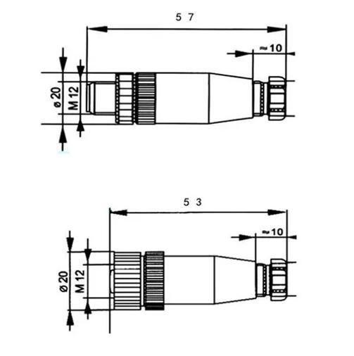 Imagem de Conector Fêmea de 4 Pinos M12 PG7 (L24) para Sensores - IP67