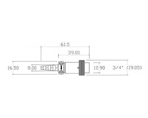 Imagem de Conector Fêmea para Cabo 4 Posições ( 2 Contatos ) - PA/P2-2,4P - Melro