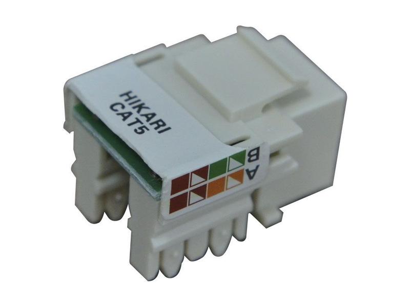 Conector Fêmea RJ45 CAT5e Hikari - Conjunto 10 Peças Imagem de Conector Fêmea RJ45 CAT5e Hikari - Conjunto 10 Peças