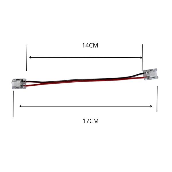 Conector Fita Led COB 10mm 2 Vias 2 Terminais - 5 Unidades - RICELOM Imagem de Conector Fita Led COB 10mm 2 Vias 2 Terminais - 5 Unidades