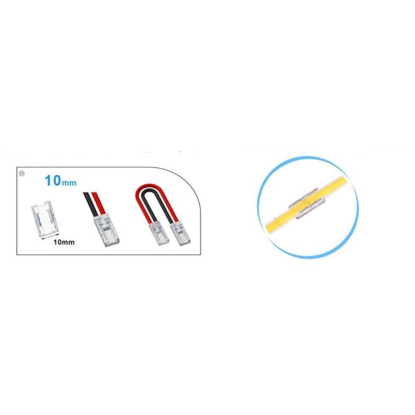 Conector Fita Led COB 10mm 2 Vias 2 Terminais - 5 Unidades - RICELOM Imagem de Conector Fita Led COB 10mm 2 Vias 2 Terminais - 5 Unidades