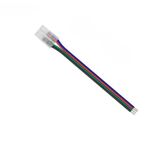 Imagem de Conector Fita Led COB RGB 10mm 4 Vias 1 Terminal - 5 Unidades