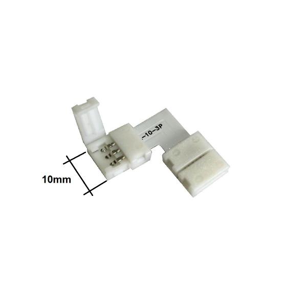 Conector Fita Led RGB 10mm em L - 3 Vias - 25 Unidades - Green Lantern Imagem de Conector Fita Led RGB 10mm em L - 3 Vias - 25 Unidades