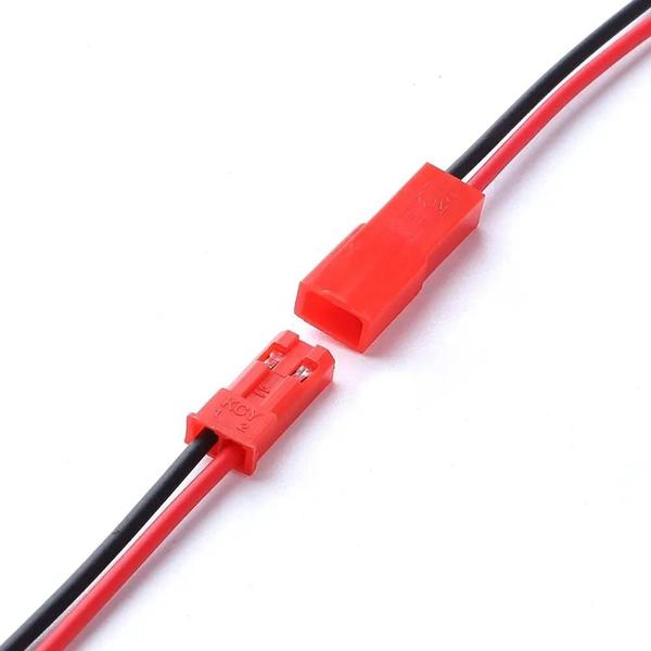 Imagem de Conector JST 22 AWG - 10 Pares de Plugues Macho/Fêmea de 2 Pinos para Fitas de LED e Brinquedos