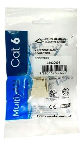 Imagem de Conector Keystone Cat6 Fêmea Furukawa Rj45 Nf