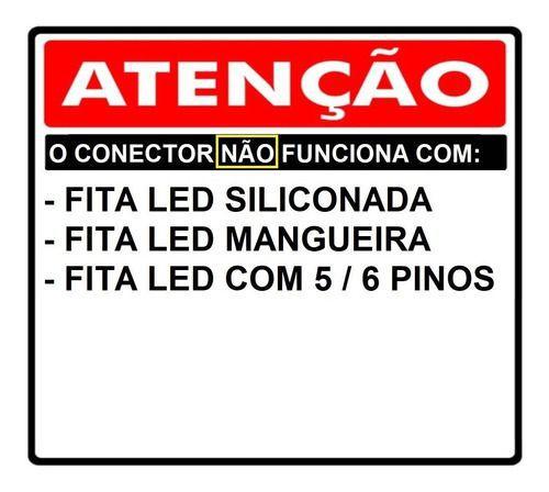 Imagem de Conector Macho Aranha 4 Pinos Emenda Fita Led Rgb 5050 3528 10un