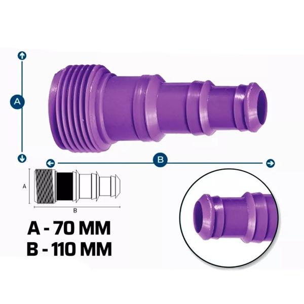 Imagem de Conector Macho de 3/4 pol. e 1/2 pol. Rosca Externa PALISAD