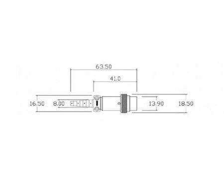 Imagem de Conector Macho para Cabo 3 Vias - PLD/P3 - Melro