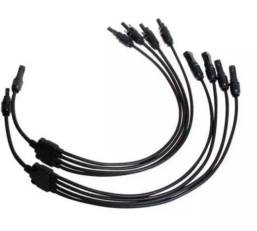 Conector MC4 - Y 4 Cabo P/ Ligação Paralelo Painel Solar - Par - DGTEC / ZOORUI Imagem de Conector MC4 - Y 4 Cabo P/ Ligação Paralelo Painel Solar - Par