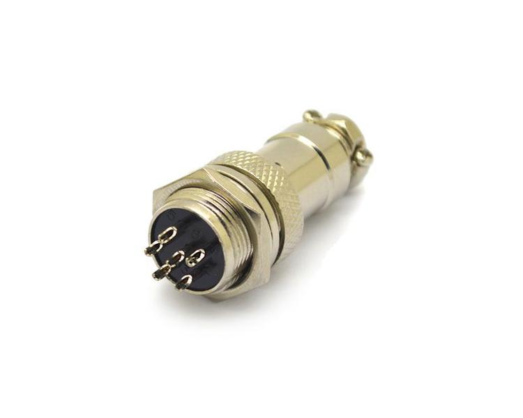 Imagem de Conector Mike 6 Vias Macho para painel e Fêmea para cabo - LS-3005