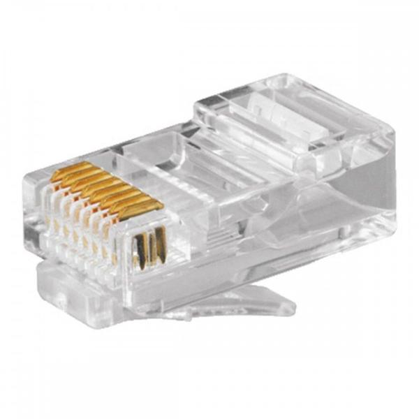 Imagem de Conector P/Computador Modular Rj45 . / Kit C/ 100 Unidades