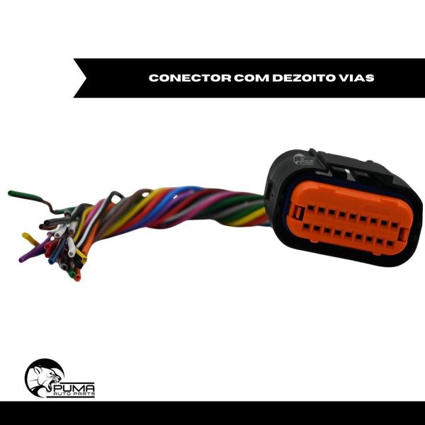 Imagem de Conector Plug Chicote Modulo 18 Vias ECU CDI Motos Yamaha 150cc