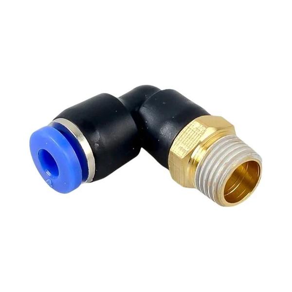 Imagem de Conector Pneumático de Cotovelo - Tubo de Rosca Macho 4mm-12mm (1/8" - 1/4")