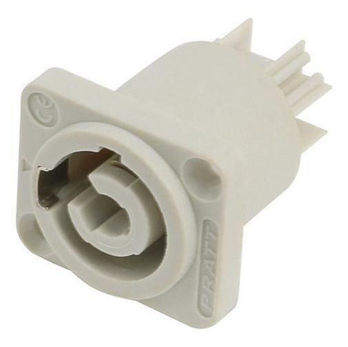 Imagem de Conector Powercon Out 3 Vias Femea Quadrado Painel Branco