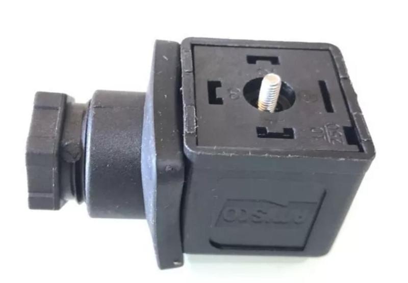 Imagem de Conector quadrado Femêa 1 via Plug de ligação p/ válvula solenoide caixa parker