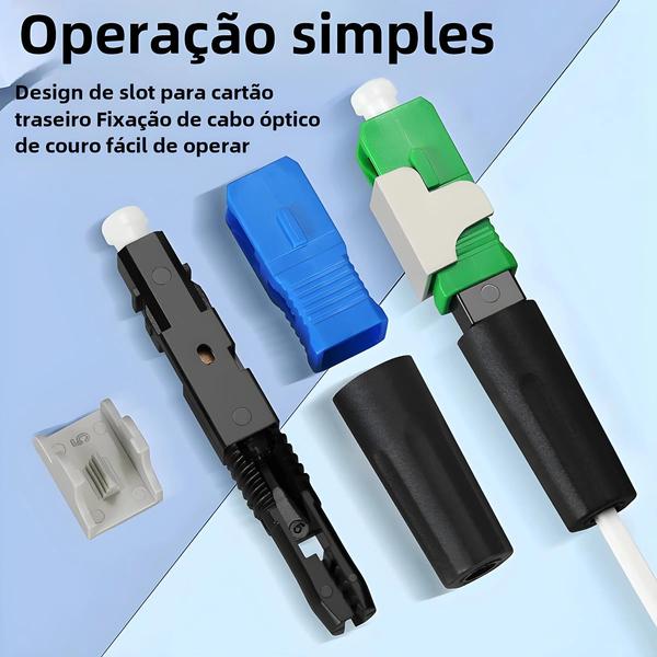 Imagem de Conector Rápido de Fibra Óptica COMPTYCO - SC/APC - FTTH