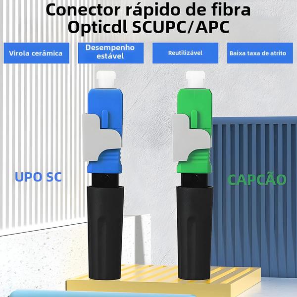 Imagem de Conector Rápido de Fibra Óptica COMPTYCO - SC/APC - FTTH