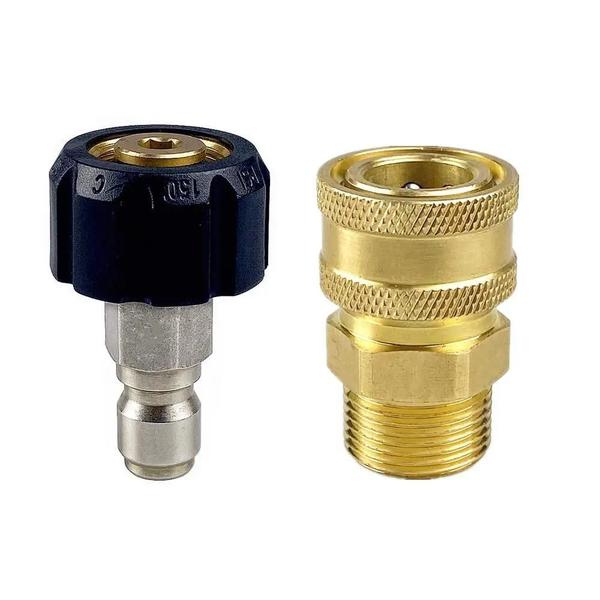 Imagem de Conector Rápido M22 14mm/15mm para Lavadora de Alta Pressão - Kit com 2 Peças