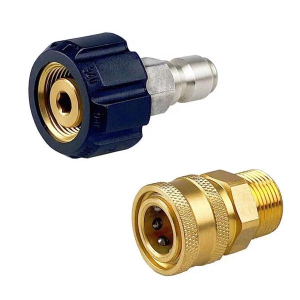 Imagem de Conector Rápido M22 14mm/15mm para Lavadora de Alta Pressão - Kit com 2 Peças