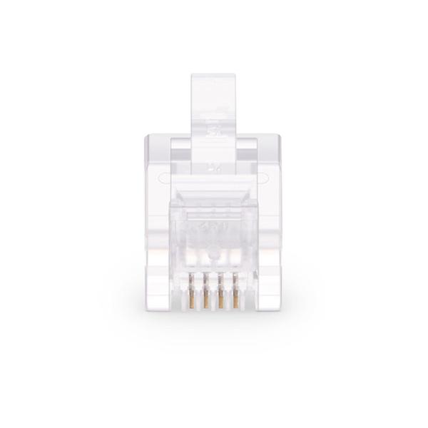 Imagem de CONECTOR RJ-11 MACHO 6x4 CAT3 ( KIT COM 10 PEÇAS )