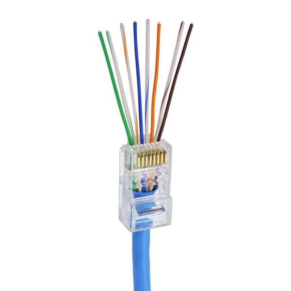 Imagem de Conector Rj45 CAT5E de Passagem EZ