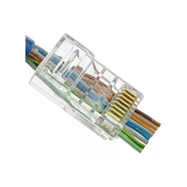 Imagem de Conector rj45 exbom cont-rj45p100 cat5e 8p8c -( exb- 24 )