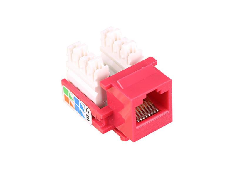 Imagem de Conector rj45 keystone cat5e vermelho etherlink