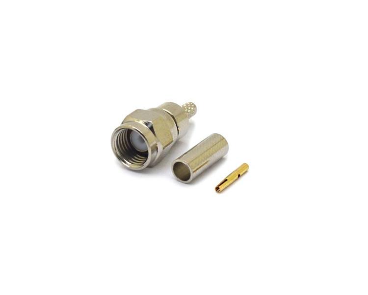 Imagem de Conector SMA Macho Reto Cabo Crimpagem RG 174 Pino Fêmea - 3053 - Gav 45 - KLC