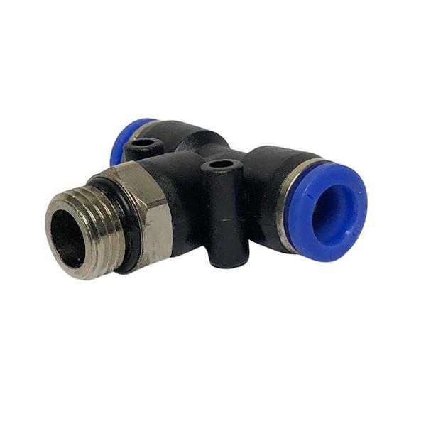 Imagem de Conector Tee Rosca Instantânea Mangueira 8mm x 1/8 1un