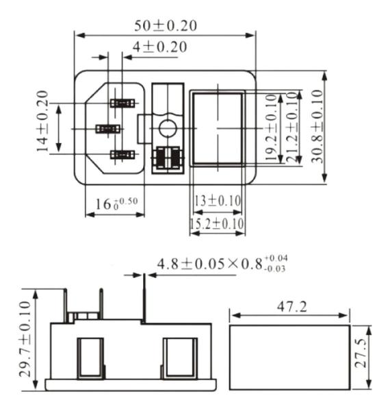 Imagem de Conector Tomada AS-03 Tripolar Macho Com Chave Gangorra KCD1-104N - Vermelha - Kit 5 Peças