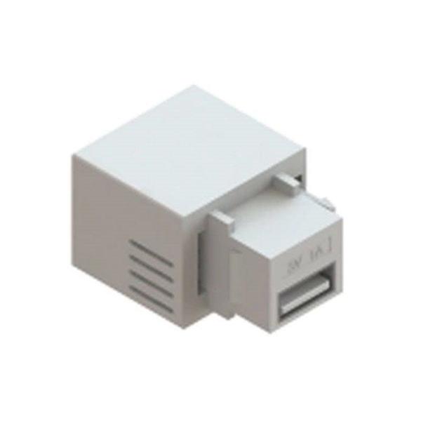 Imagem de Conector Usb Charger 5v 2.1A Branco Padrão Keystone Dutotec