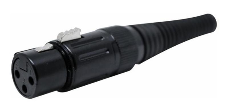 Imagem de Conector Xlr Canon Femea Preto Q-11 Bk Csr