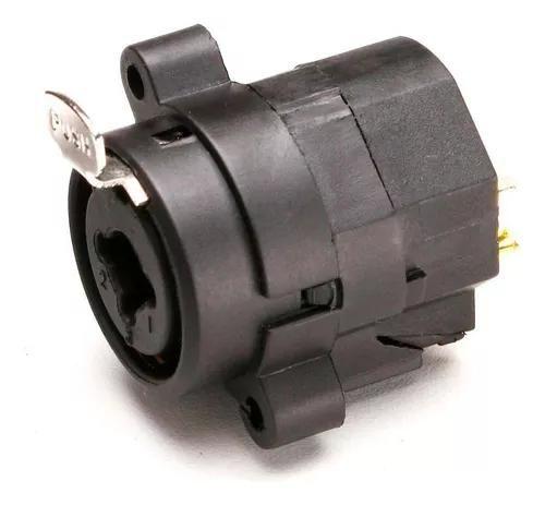 Imagem de Conector Xlr Combo Santo Angelo Para Xlr E P10 Preto