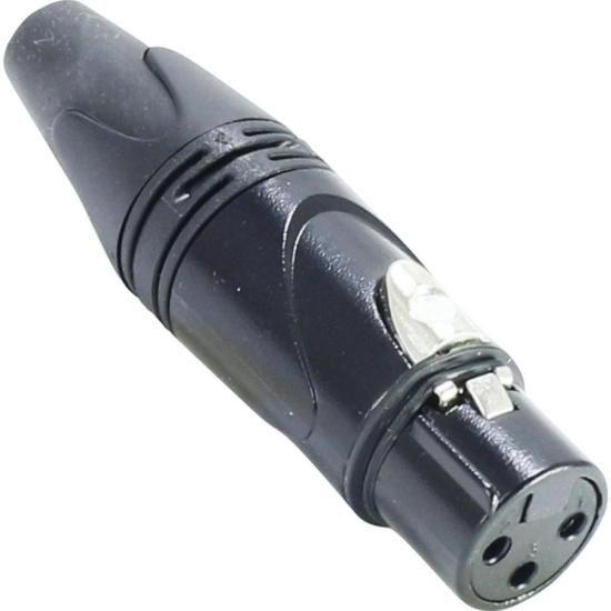 Imagem de Conector XLR(F) 3 Pólos Datalink Preto - PCT / 10