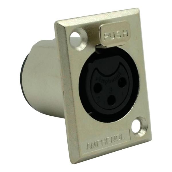 Imagem de Conector XLR fêmea de painel Amphenol AC3FPZ