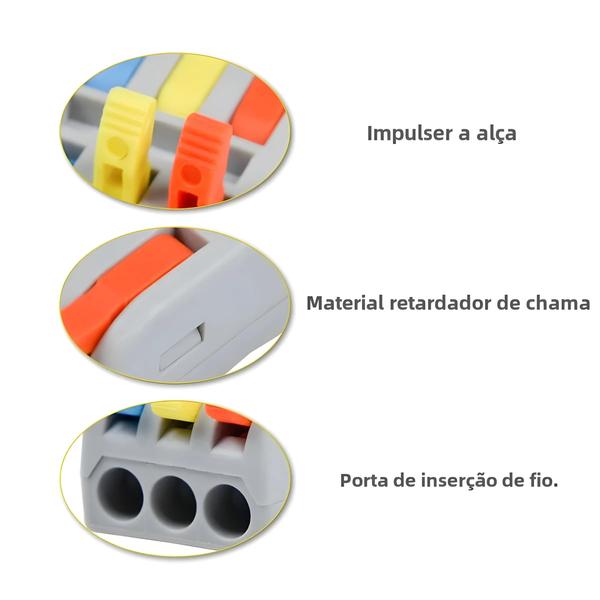 Imagem de Conectores de Fiação Rápida Mini - 10/50 Peças - Conector Universal para Casa