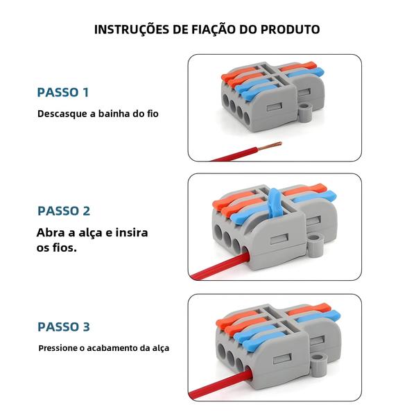 Imagem de Conectores de Fiação Rápida - Mini Divisores Compactos (10, 30 ou 50 Peças)