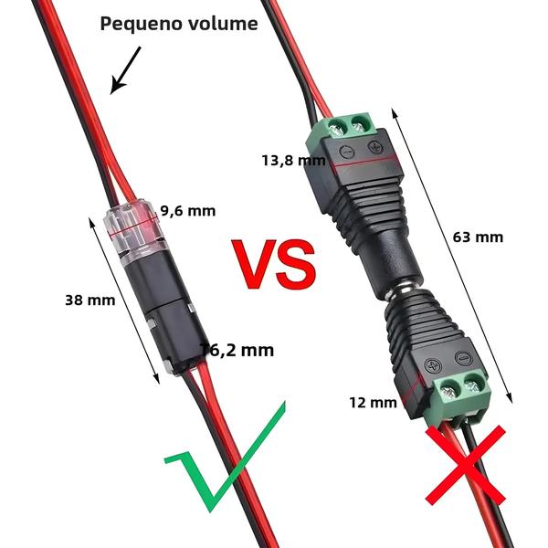 Imagem de Conectores De Fio De Plugue Rápido De 2 Pinos À Prova D'água 10pcs Conector De Tira Terminal De Cabo