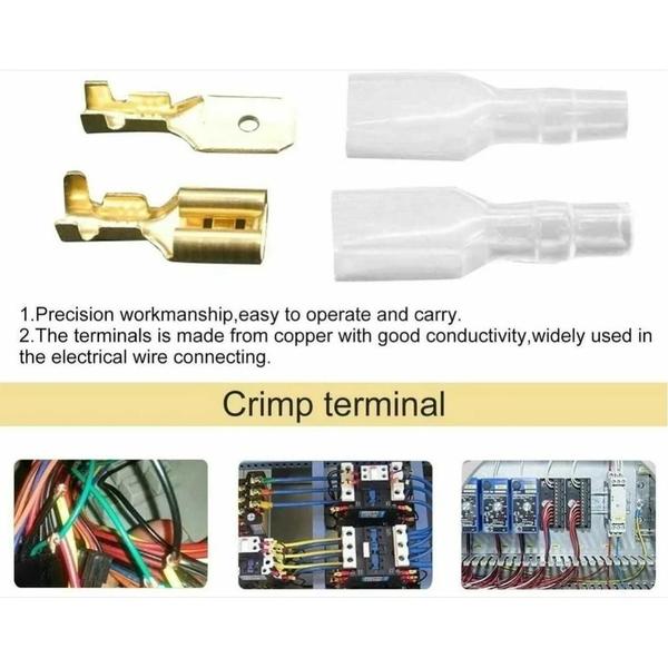 Imagem de Conectores de Fio Isolados 2,8/6,3mm - Kit Sortido de Terminais de Crimpar