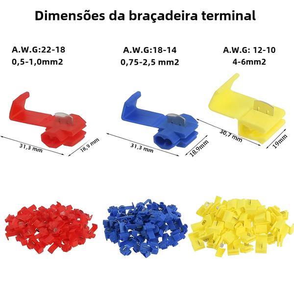 Imagem de Conectores de Fio Scotch Lock - Pacote com 10 a 50 Peças - Conexão Rápida