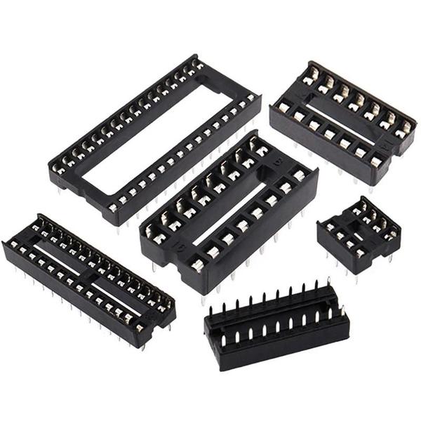 Imagem de Conectores DIP IC de 2,54mm - Kit com 10 Soquetes (DIP6, DIP8, DIP14, DIP16)