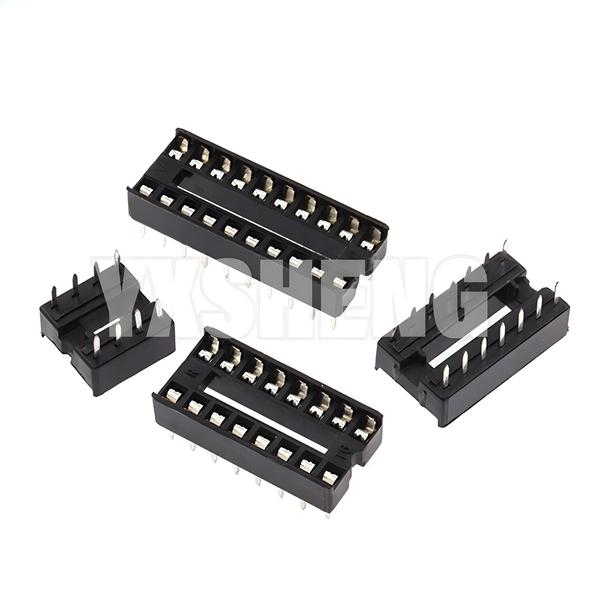 Imagem de Conectores DIP IC de 2,54mm - Kit com 10 Soquetes (DIP6, DIP8, DIP14, DIP16)