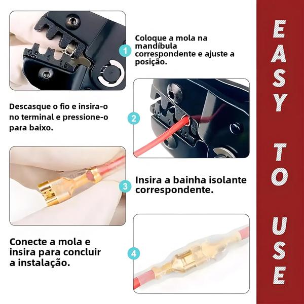 Imagem de Conectores Elétricos Automotivos (270 Peças) - 2.8mm, 4.8mm e 6.3mm - Terminais Fêmea com Crimpagem