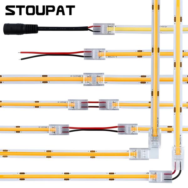 Imagem de Conectores em L para Fita de LED COB 8mm e 10mm - 2 Pinos - Para SMD 5050 e 2835