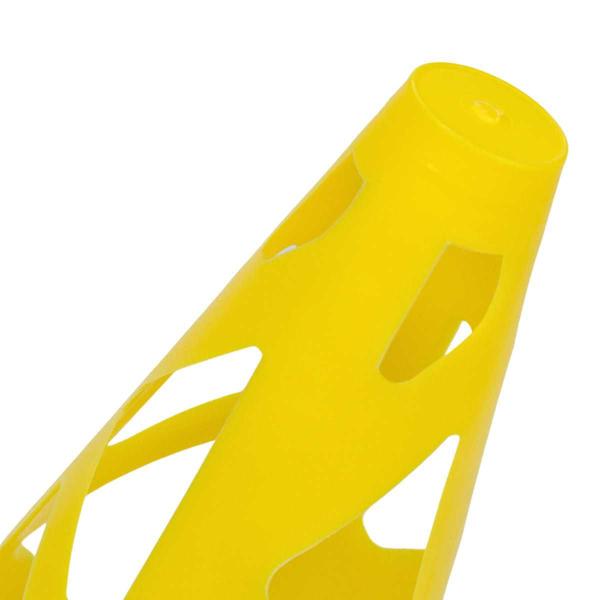 Imagem de Cones agilidade 23cm PVC vazado amarelo Pista e Campo - 10un