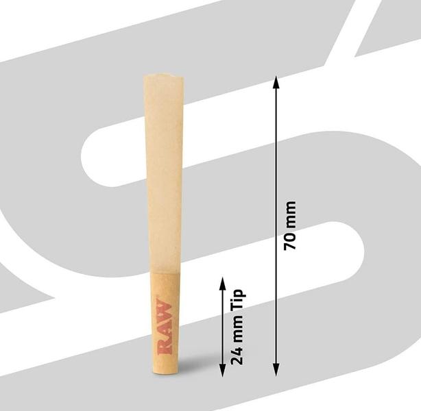 Imagem de Cones pré-laminados RAW Classic 70/24, pacote com 50 pontas