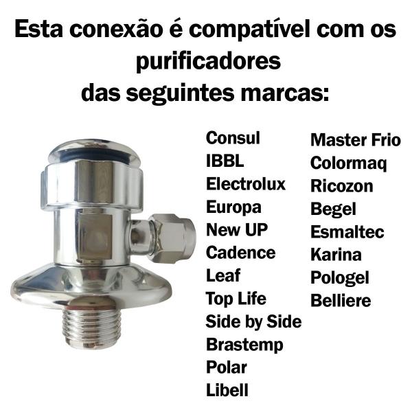 Imagem de Conexão Adaptador Para Purificador Filtro Água Consul Electrolux IBBL Cromada